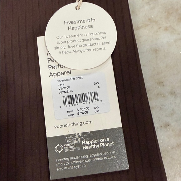 Vuori Inversion Rib set in Java size large NWT - Picture 2 of 3